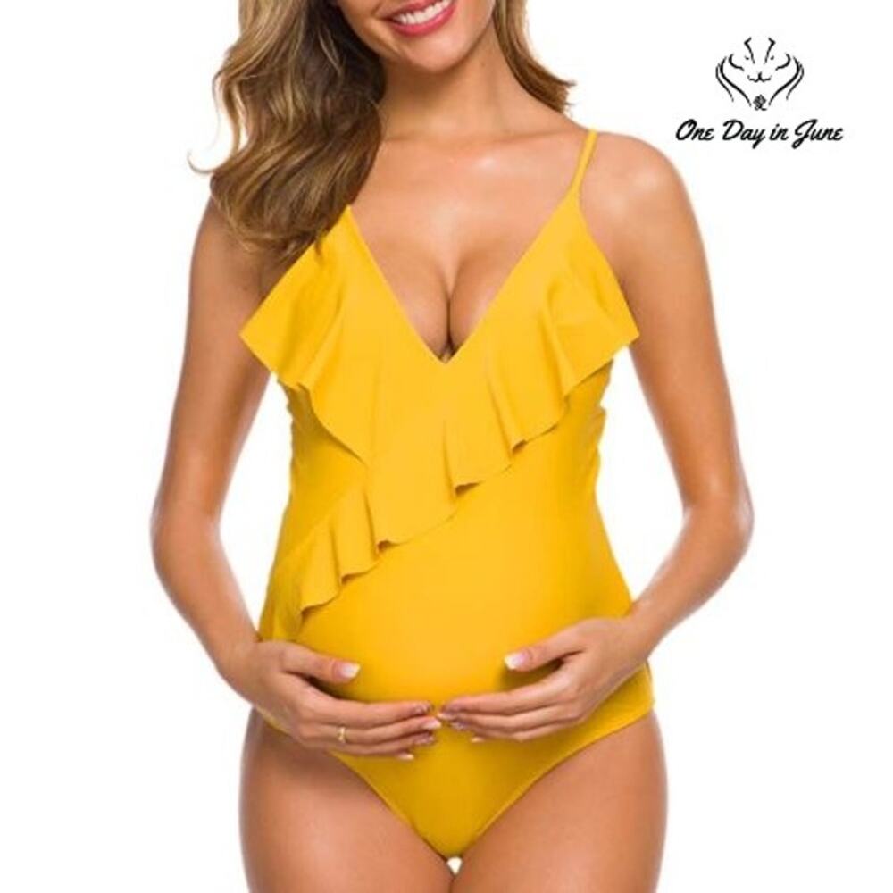 Tempotrek Ruffle Flounce Maternity One Piece Swimsuit Size XL
